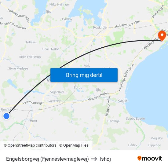 Engelsborgvej (Fjenneslevmaglevej) to Ishøj map