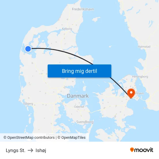 Lyngs St. to Ishøj map