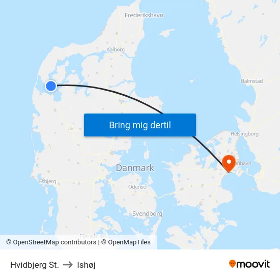 Hvidbjerg St. to Ishøj map
