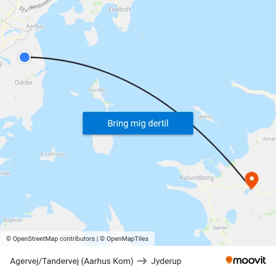 Agervej/Tandervej (Aarhus Kom) to Jyderup map