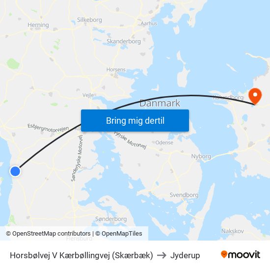 Horsbølvej V Kærbøllingvej (Skærbæk) to Jyderup map