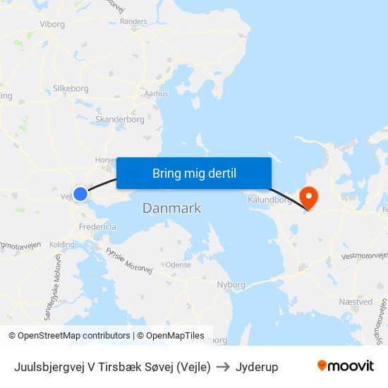 Juulsbjergvej V Tirsbæk Søvej (Vejle) to Jyderup map