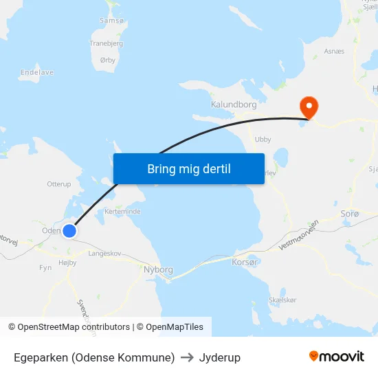 Egeparken (Odense Kommune) to Jyderup map