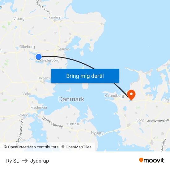 Ry St. to Jyderup map