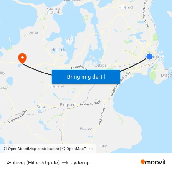 Æblevej (Hillerødgade) to Jyderup map