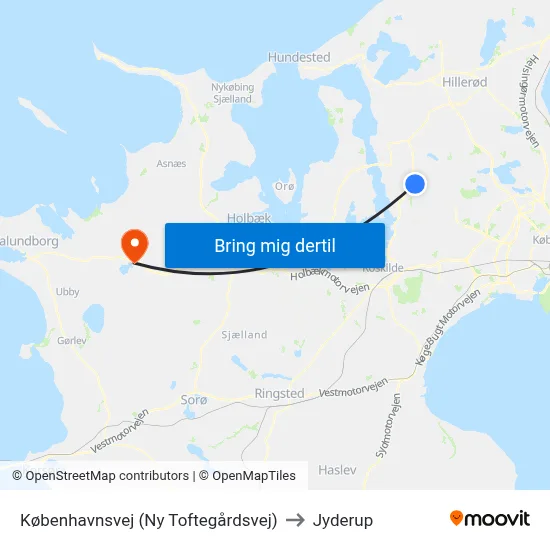 Københavnsvej (Ny Toftegårdsvej) to Jyderup map