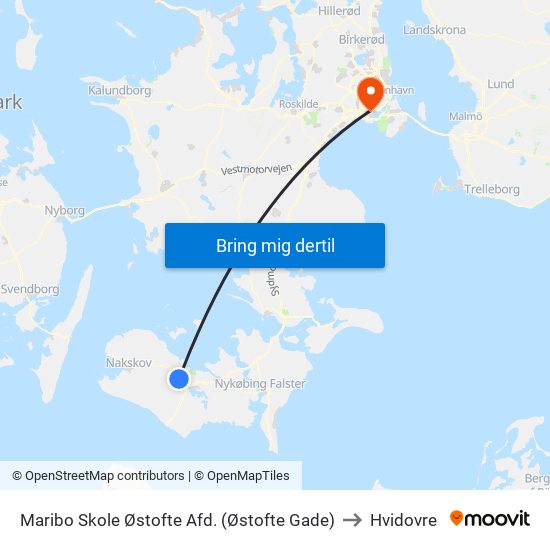 Maribo Skole Østofte Afd. (Østofte Gade) to Hvidovre map