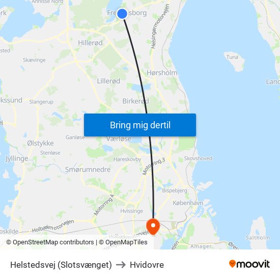Helstedsvej (Slotsvænget) to Hvidovre map