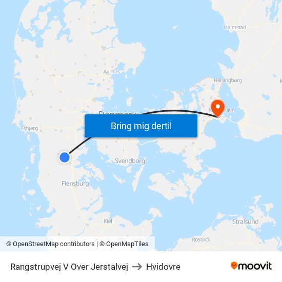 Rangstrupvej V Over Jerstalvej to Hvidovre map