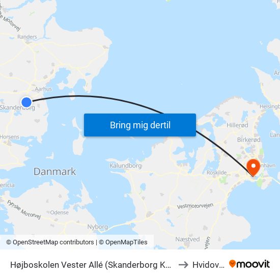 Højboskolen Vester Allé (Skanderborg Kom) to Hvidovre map