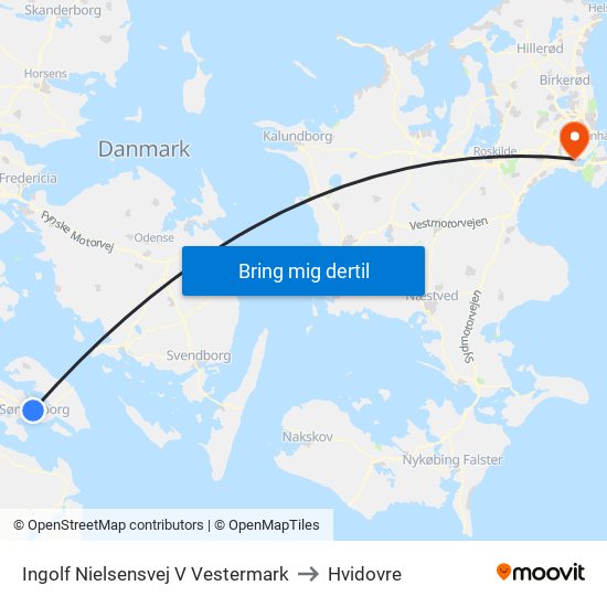 Ingolf Nielsensvej V Vestermark to Hvidovre map