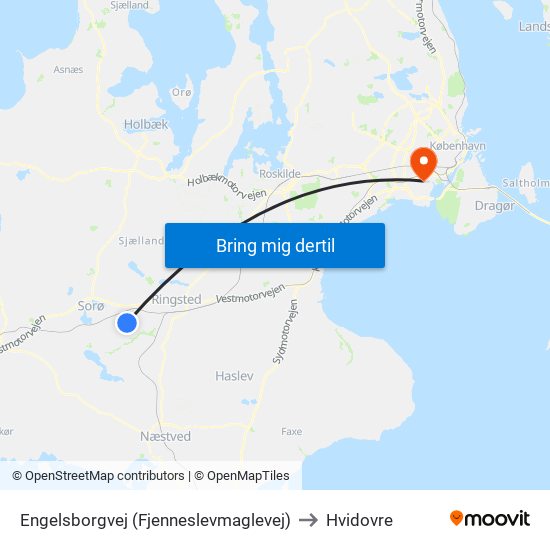 Engelsborgvej (Fjenneslevmaglevej) to Hvidovre map