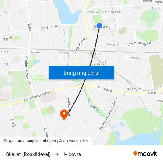 Skellet (Roskildevej) to Hvidovre map