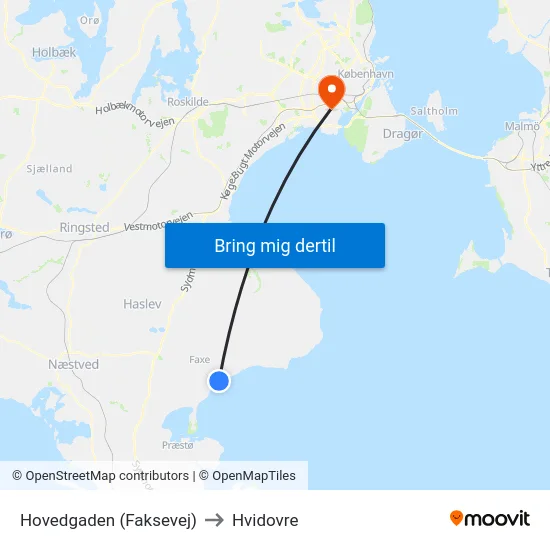 Hovedgaden (Faksevej) to Hvidovre map