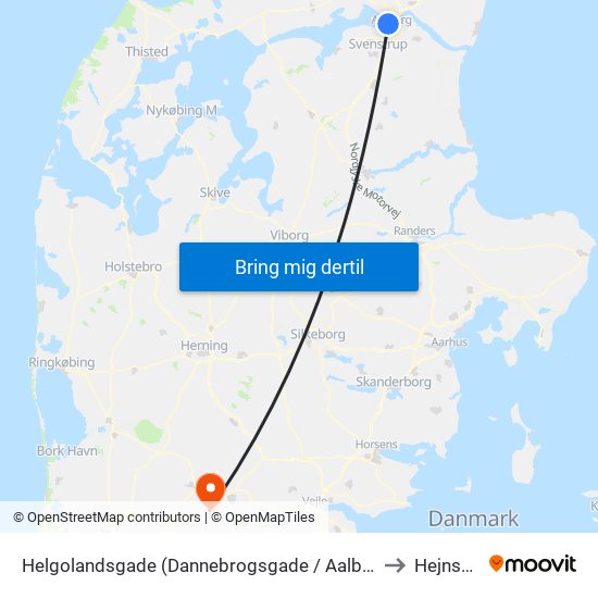 Helgolandsgade (Dannebrogsgade / Aalborg) to Hejnsvig map