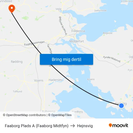 Faaborg Plads A (Faaborg Midtfyn) to Hejnsvig map