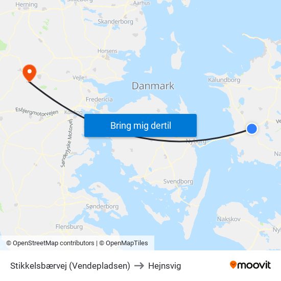 Stikkelsbærvej (Vendepladsen) to Hejnsvig map