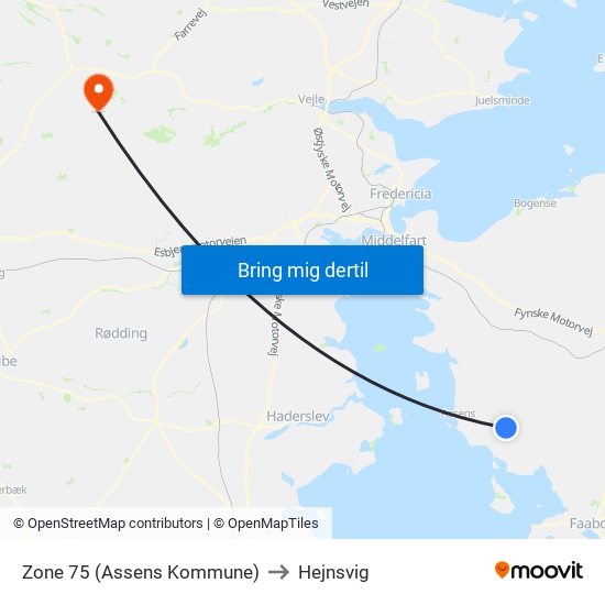 Zone 75 (Assens Kommune) to Hejnsvig map