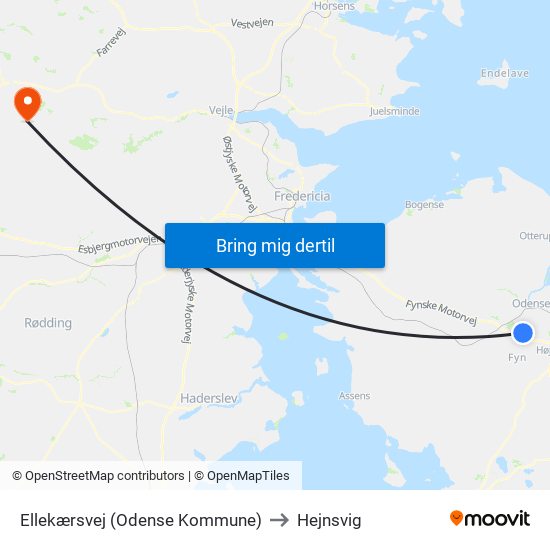 Ellekærsvej (Odense Kommune) to Hejnsvig map