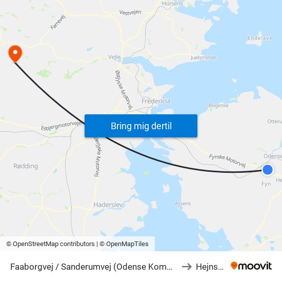 Faaborgvej / Sanderumvej (Odense Kommune) to Hejnsvig map