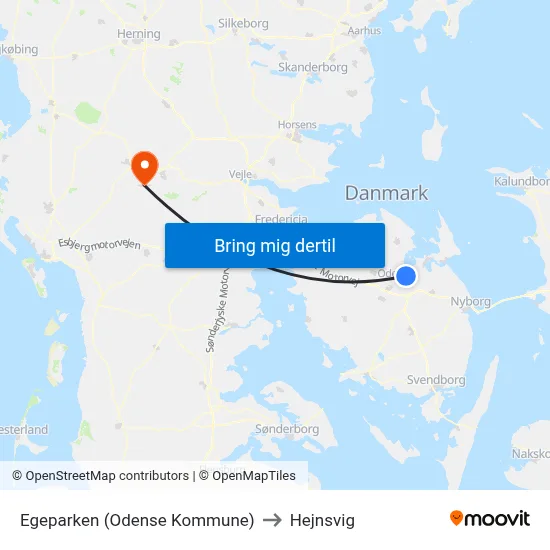 Egeparken (Odense Kommune) to Hejnsvig map