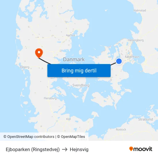 Ejboparken (Ringstedvej) to Hejnsvig map
