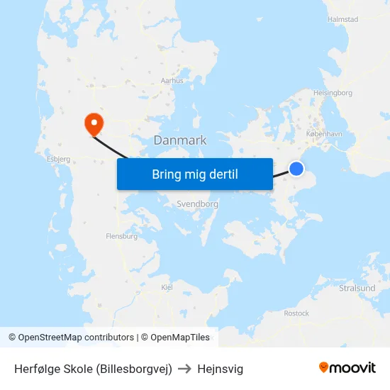 Herfølge Skole (Billesborgvej) to Hejnsvig map