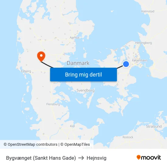 Bygvænget (Sankt Hans Gade) to Hejnsvig map