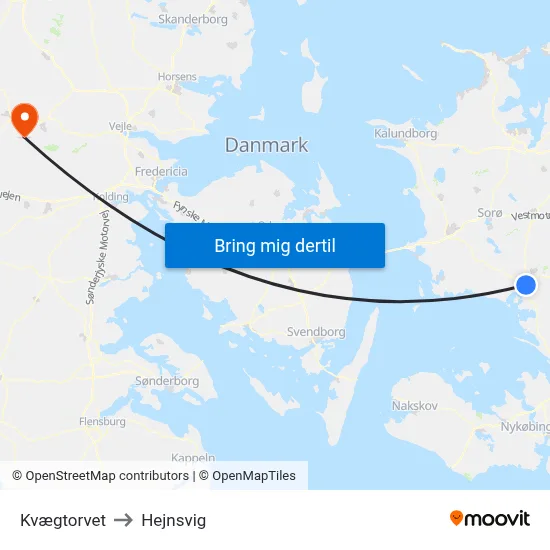 Kvægtorvet to Hejnsvig map