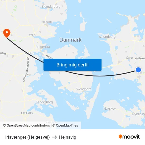 Irisvænget (Helgesvej) to Hejnsvig map