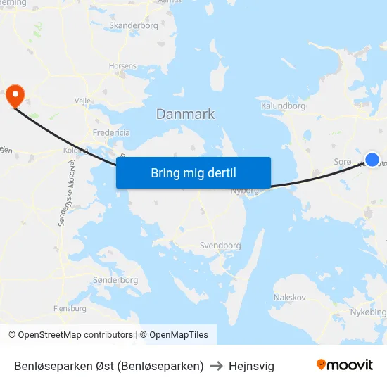 Benløseparken Øst (Benløseparken) to Hejnsvig map