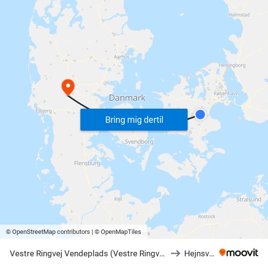 Vestre Ringvej Vendeplads (Vestre Ringvej) to Hejnsvig map