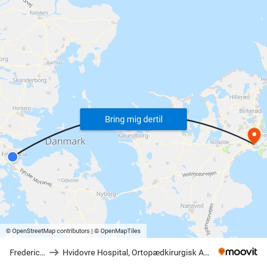 Fredericia St. to Hvidovre Hospital, Ortopædkirurgisk Ambulatorium 333 map