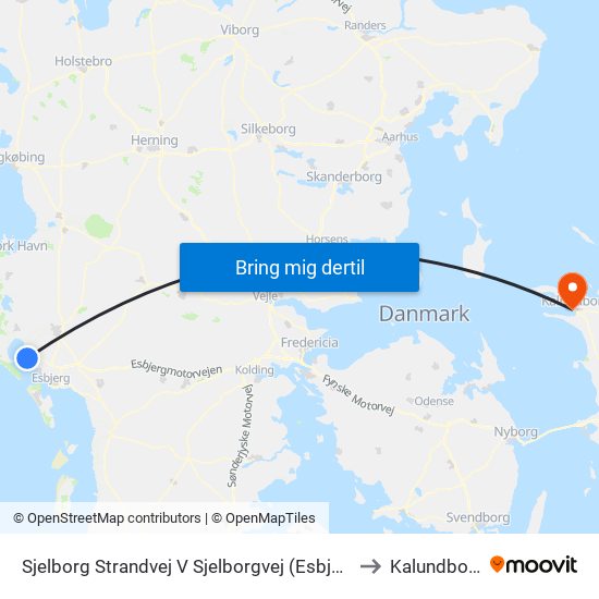 Sjelborg Strandvej V Sjelborgvej (Esbjerg) to Kalundborg map