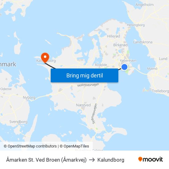 Åmarken St. Ved Broen (Åmarkvej) to Kalundborg map