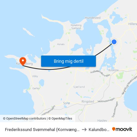 Frederikssund Svømmehal (Kornvænget) to Kalundborg map