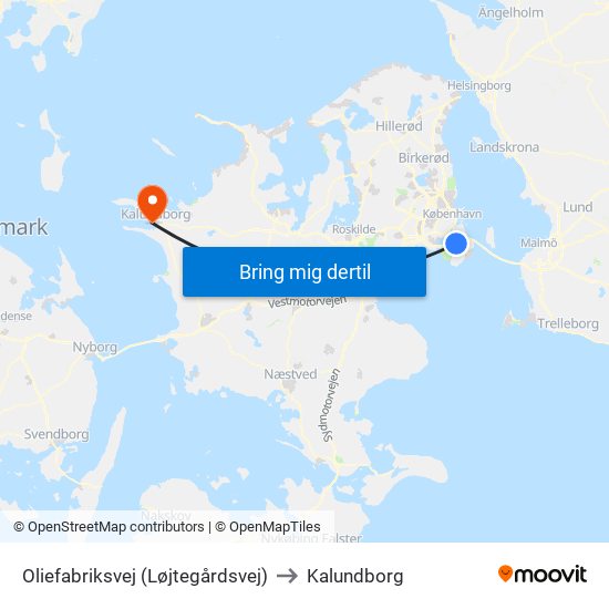 Oliefabriksvej (Løjtegårdsvej) to Kalundborg map