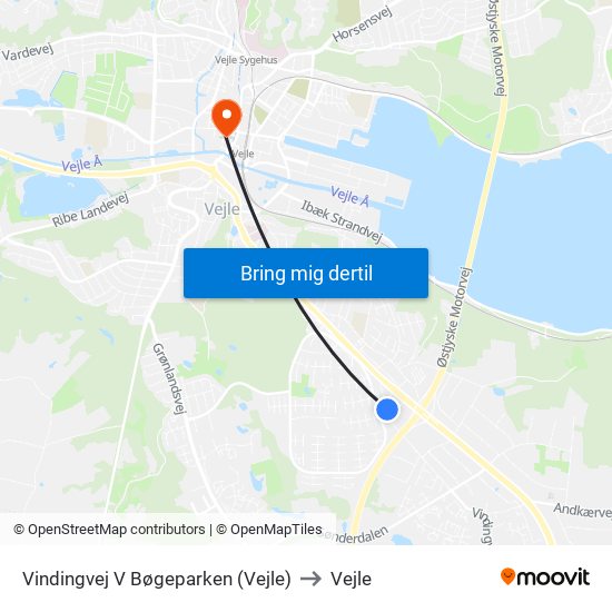 Vindingvej V Bøgeparken (Vejle) to Vejle map