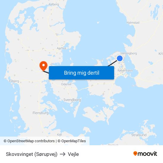 Skovsvinget (Sørupvej) to Vejle map