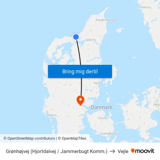 Grønhøjvej (Hjortdalvej / Jammerbugt Komm.) to Vejle map