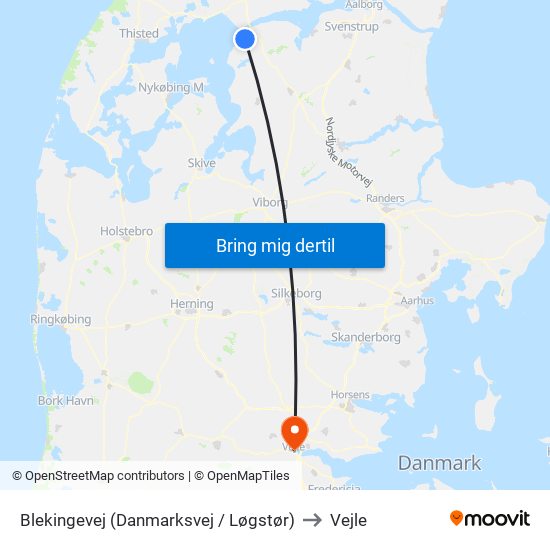Blekingevej (Danmarksvej / Løgstør) to Vejle map