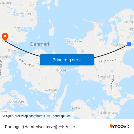 Porsager (Herstedvestervej) to Vejle map