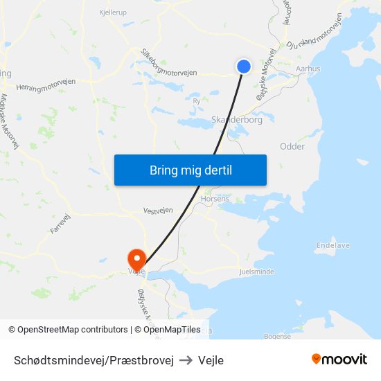 Schødtsmindevej/Præstbrovej to Vejle map