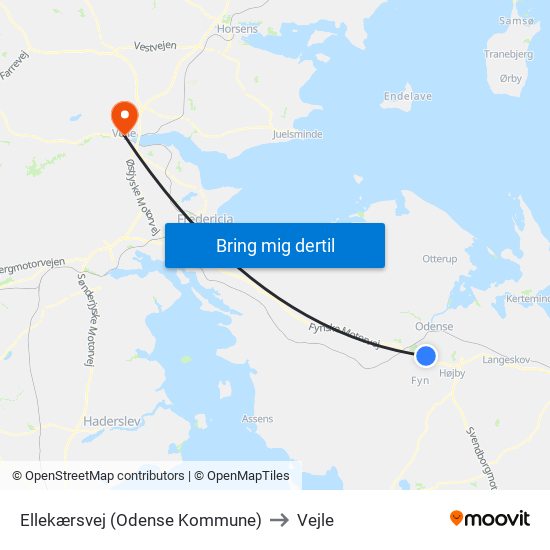 Ellekærsvej (Odense Kommune) to Vejle map