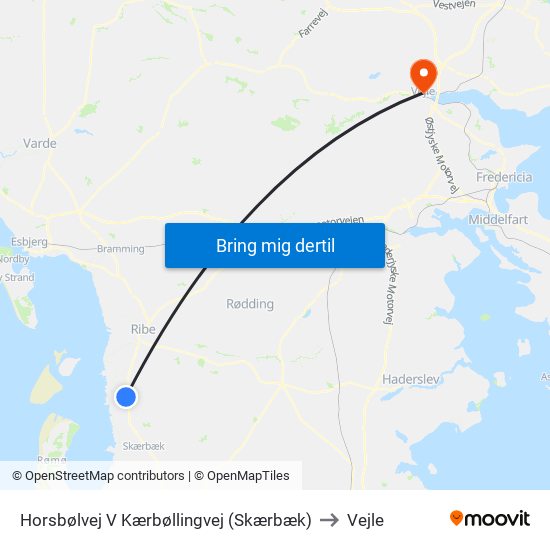 Horsbølvej V Kærbøllingvej (Skærbæk) to Vejle map