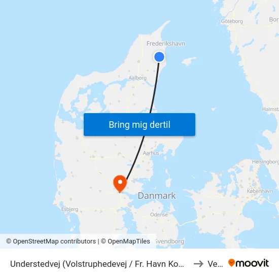 Understedvej (Volstruphedevej / Fr. Havn Kommune) to Vejle map