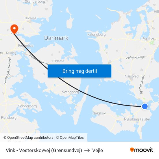 Vink - Vesterskovvej (Grønsundvej) to Vejle map