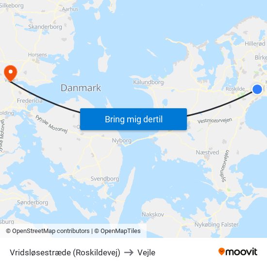 Vridsløsestræde (Roskildevej) to Vejle map