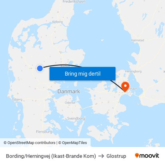 Bording/Herningvej (Ikast-Brande Kom) to Glostrup map