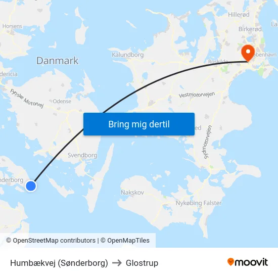 Humbækvej (Sønderborg) to Glostrup map